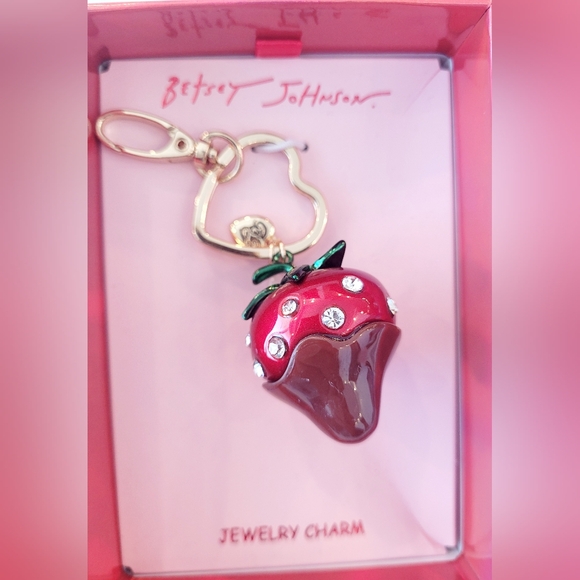 Betsey Johnson Chocolate Covered Strawberry Charm - Picture 2 of 4